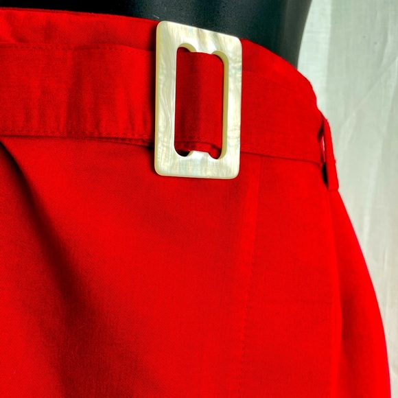 ✨ Authentic Vintage ✨ 70s Velveteen Wrap High Waist Skirt w/  Belt - Picture 6 of 10